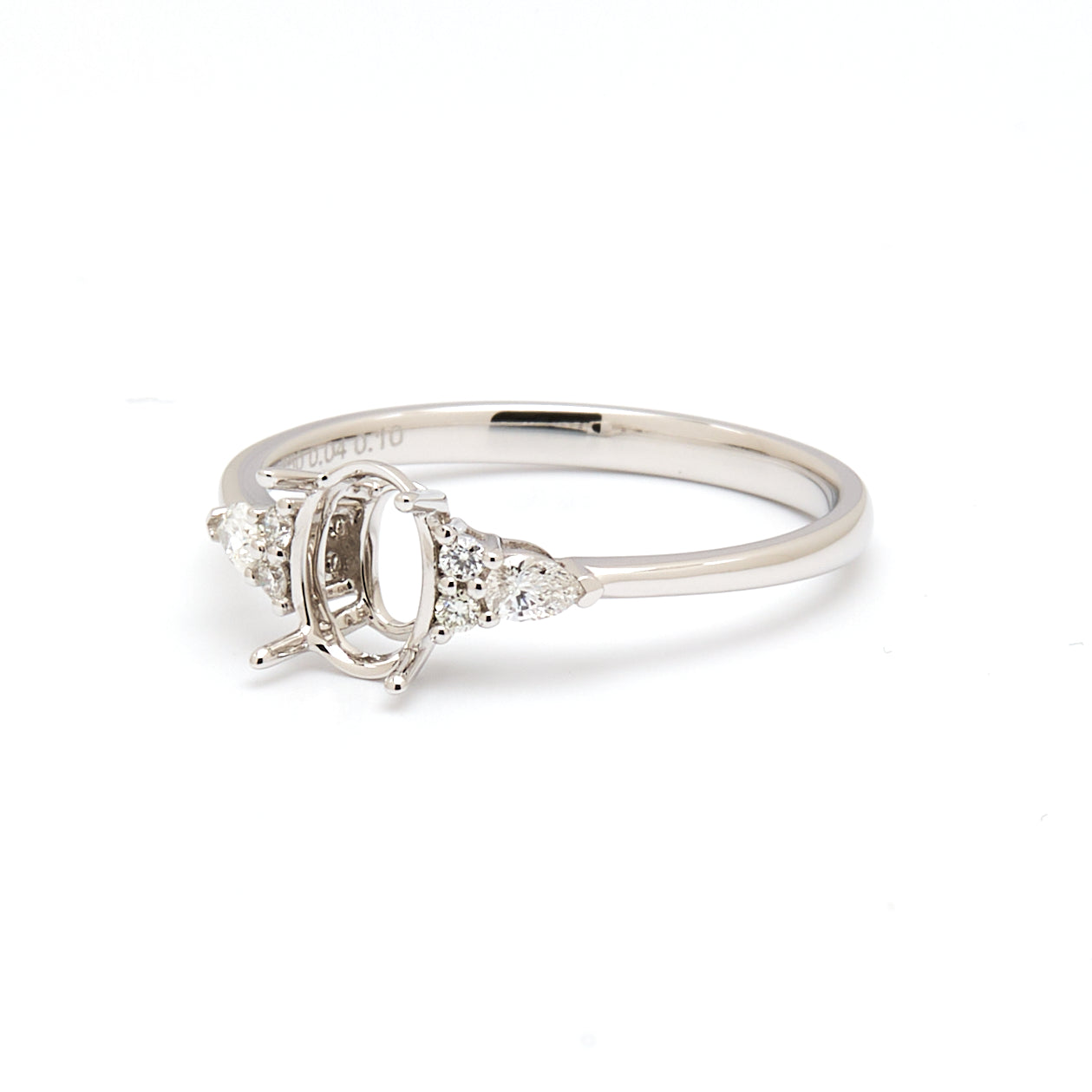 18K Gold Natural Diamond Lustre Cascade Ring Mount MR006 - RM1203 - FABER JEWELS