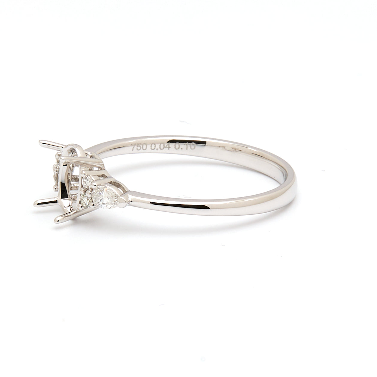 18K Gold Natural Diamond Lustre Cascade Ring Mount MR006 - RM1203 - FABER JEWELS