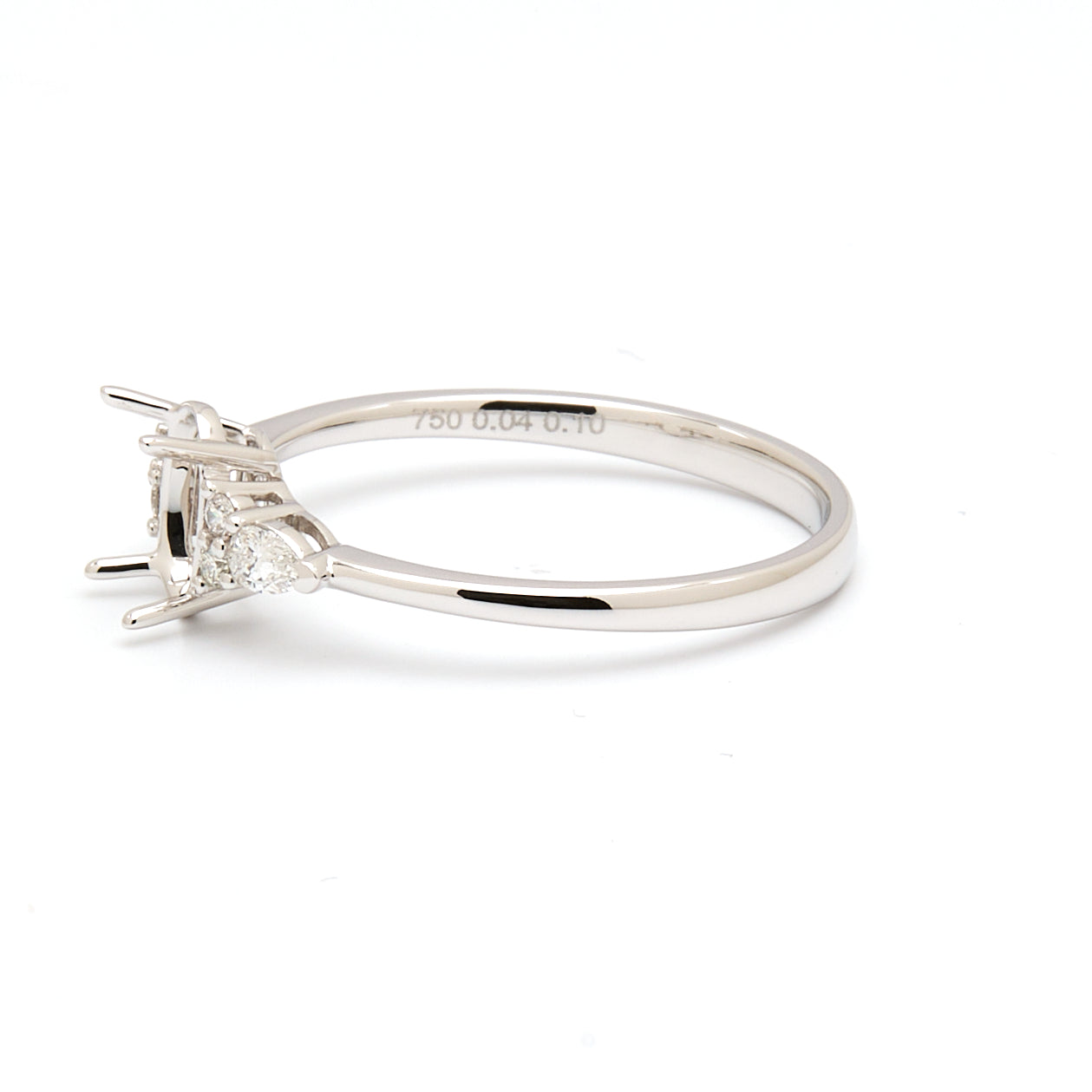 18K Gold Natural Diamond Lustre Cascade Ring Mount MR006 - RM1203 - FABER JEWELS
