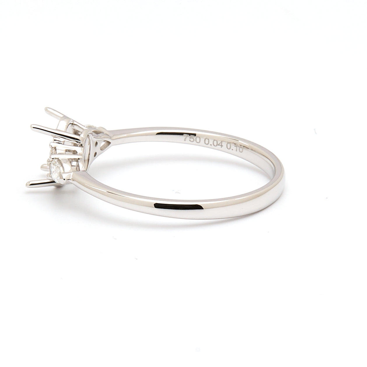 18K Gold Natural Diamond Lustre Cascade Ring Mount MR006 - RM1203 - FABER JEWELS