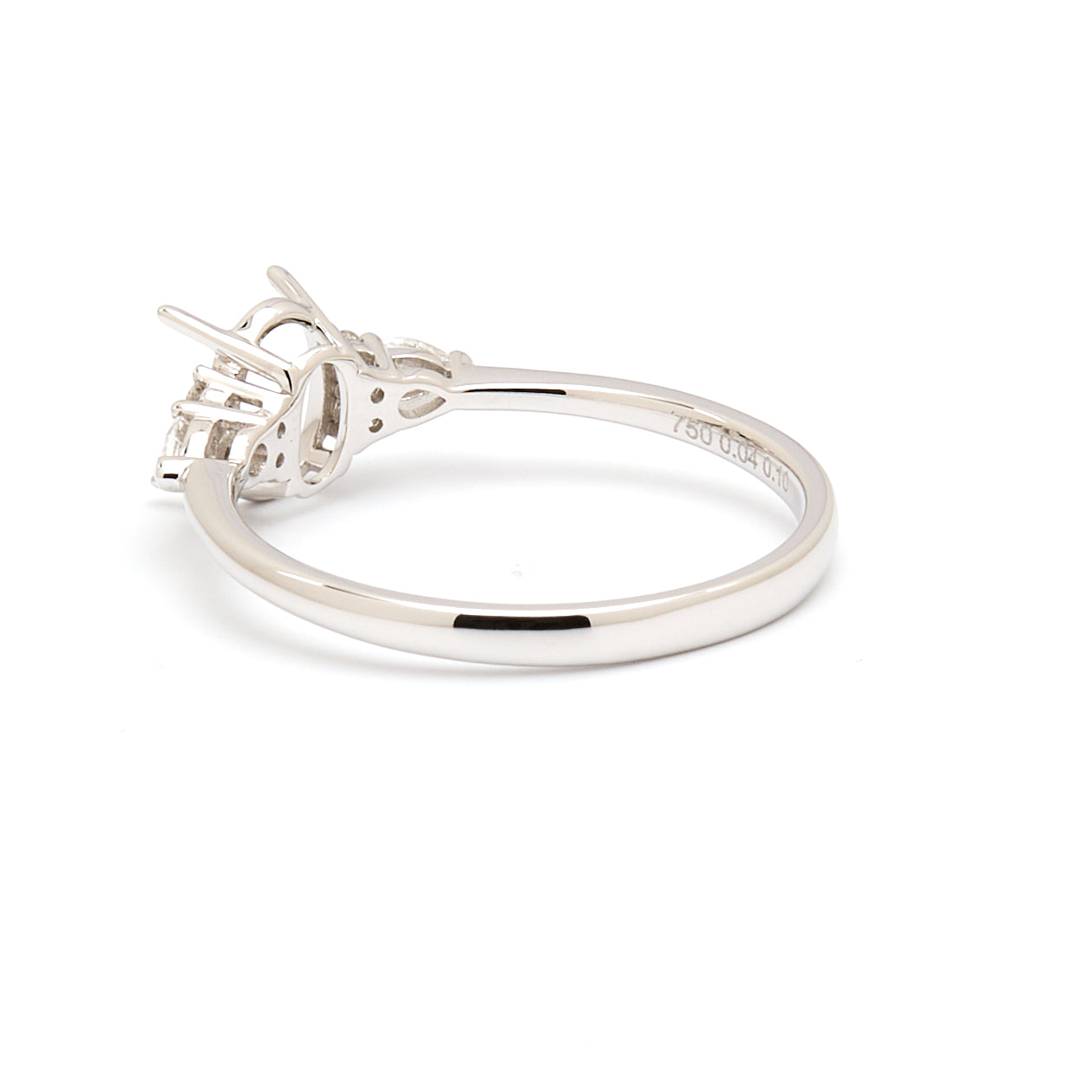 18K Gold Natural Diamond Lustre Cascade Ring Mount MR006 - RM1203 - FABER JEWELS