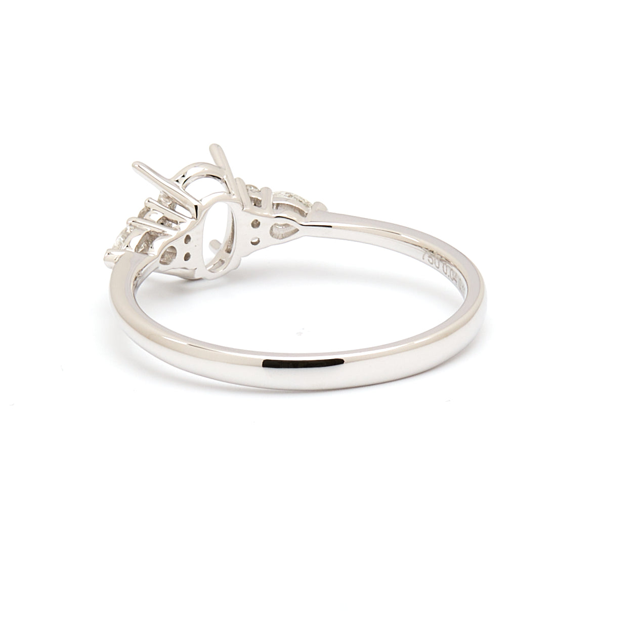 18K Gold Natural Diamond Lustre Cascade Ring Mount MR006 - RM1203 - FABER JEWELS