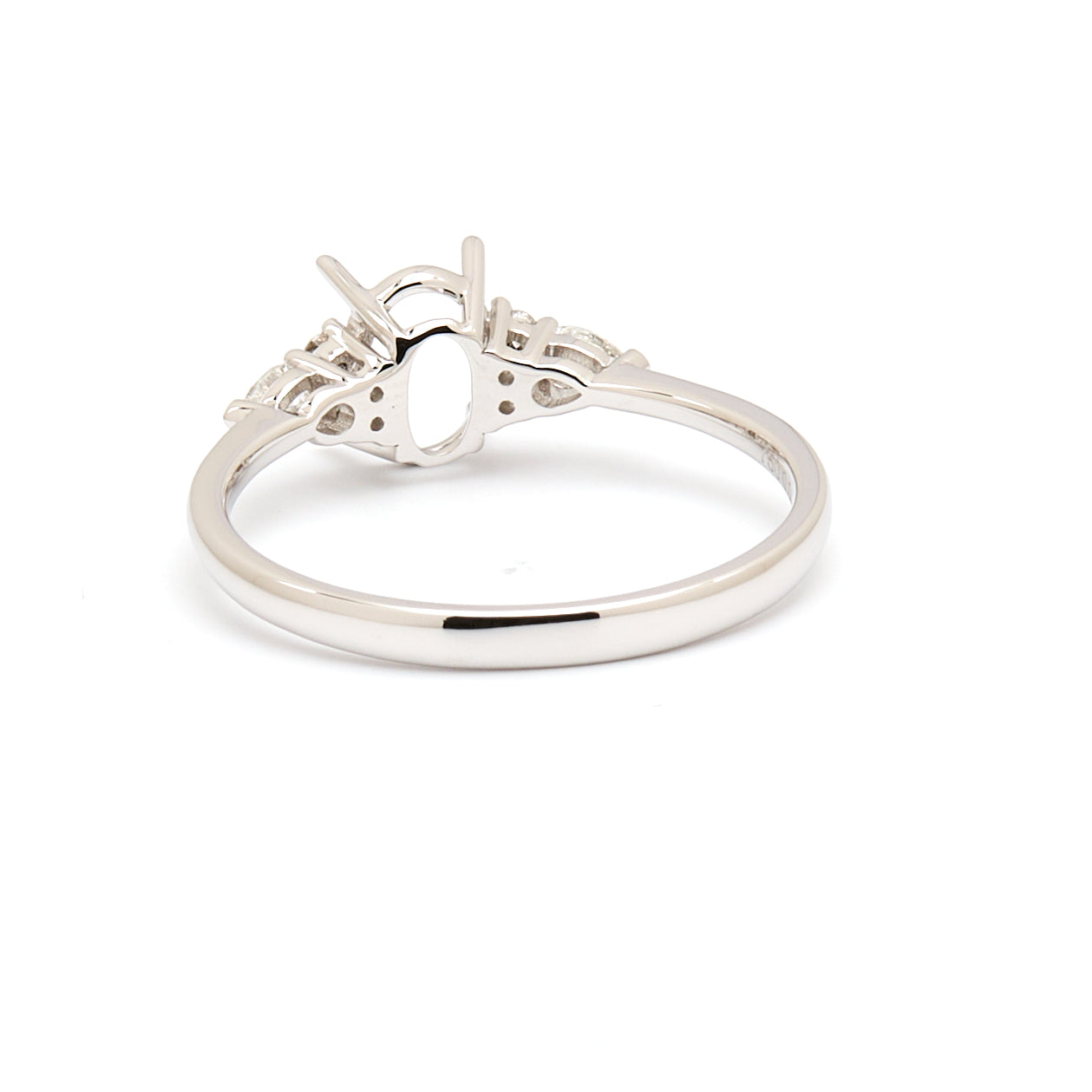 18K Gold Natural Diamond Lustre Cascade Ring Mount MR006 - RM1203 - FABER JEWELS