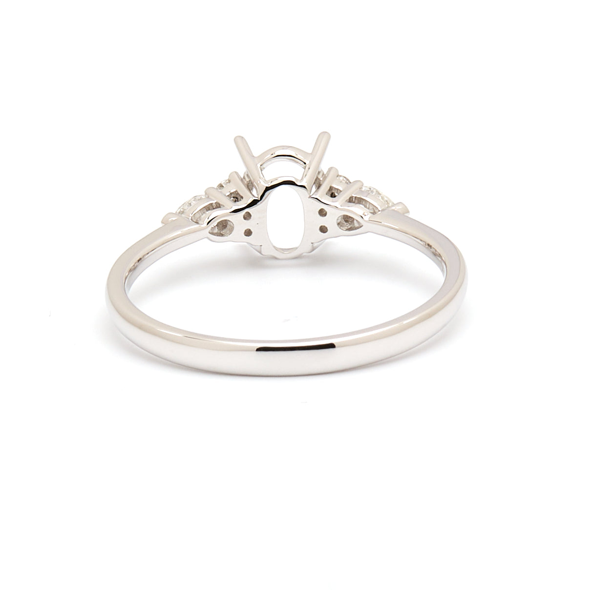 18K Gold Natural Diamond Lustre Cascade Ring Mount MR006 - RM1203 - FABER JEWELS