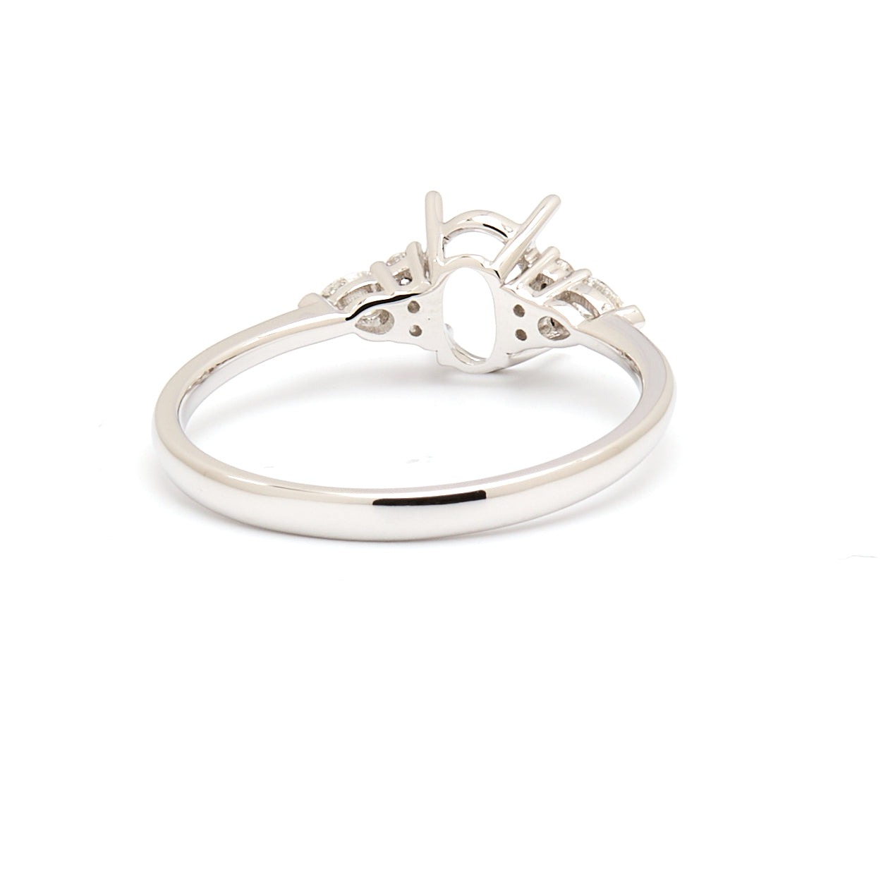 18K Gold Natural Diamond Lustre Cascade Ring Mount MR006 - RM1203 - FABER JEWELS