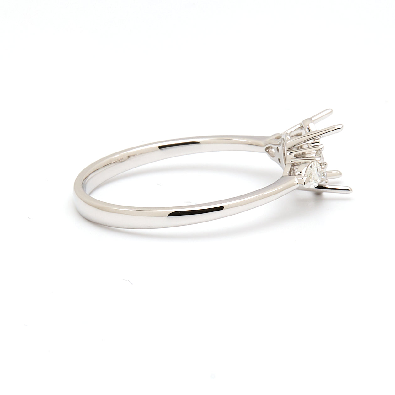 18K Gold Natural Diamond Lustre Cascade Ring Mount MR006 - RM1203 - FABER JEWELS