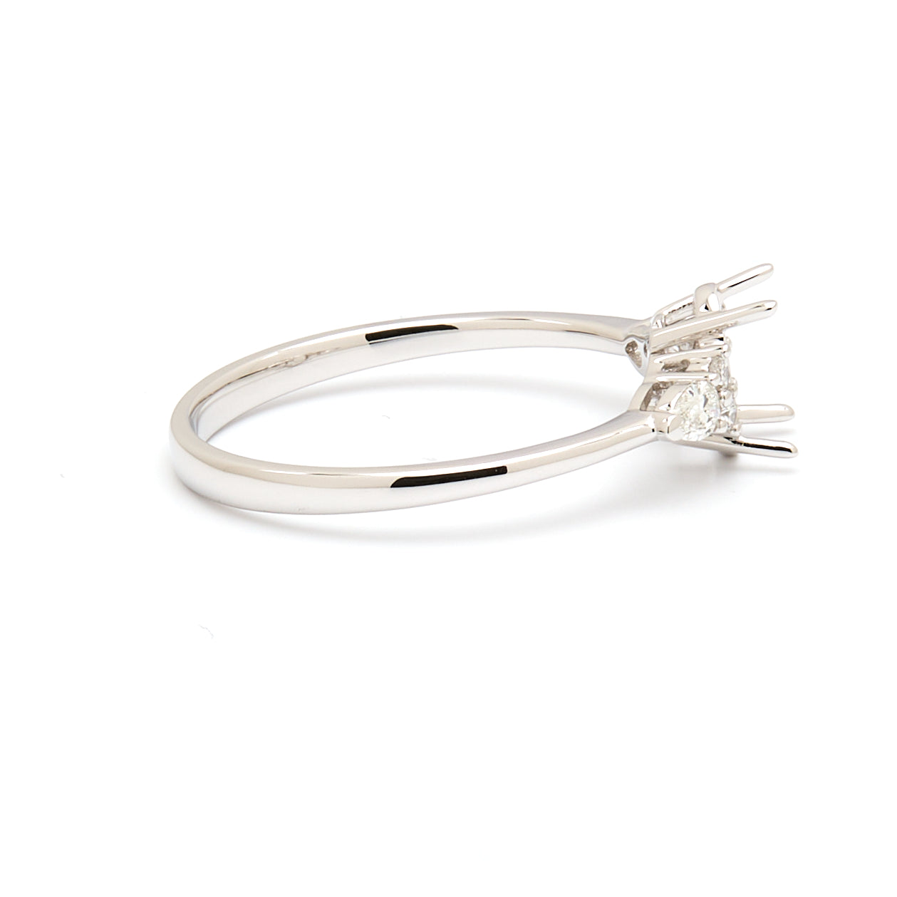 18K Gold Natural Diamond Lustre Cascade Ring Mount MR006 - RM1203 - FABER JEWELS