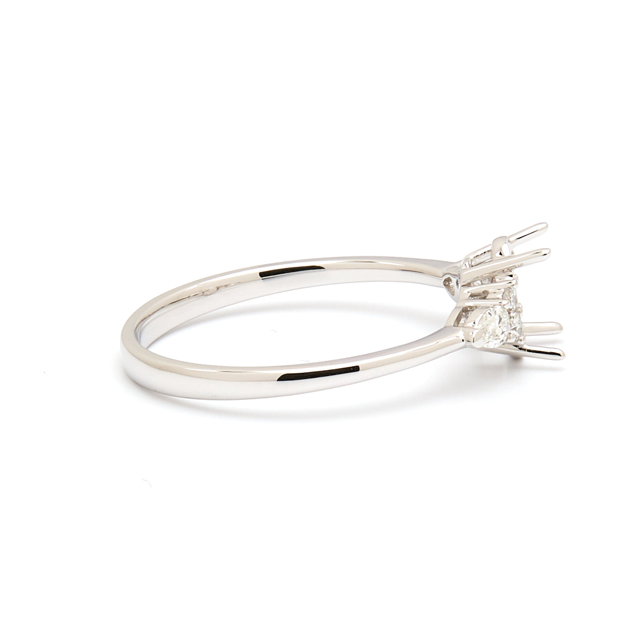 18K Gold Natural Diamond Lustre Cascade Ring Mount MR006 - RM1203 - FABER JEWELS