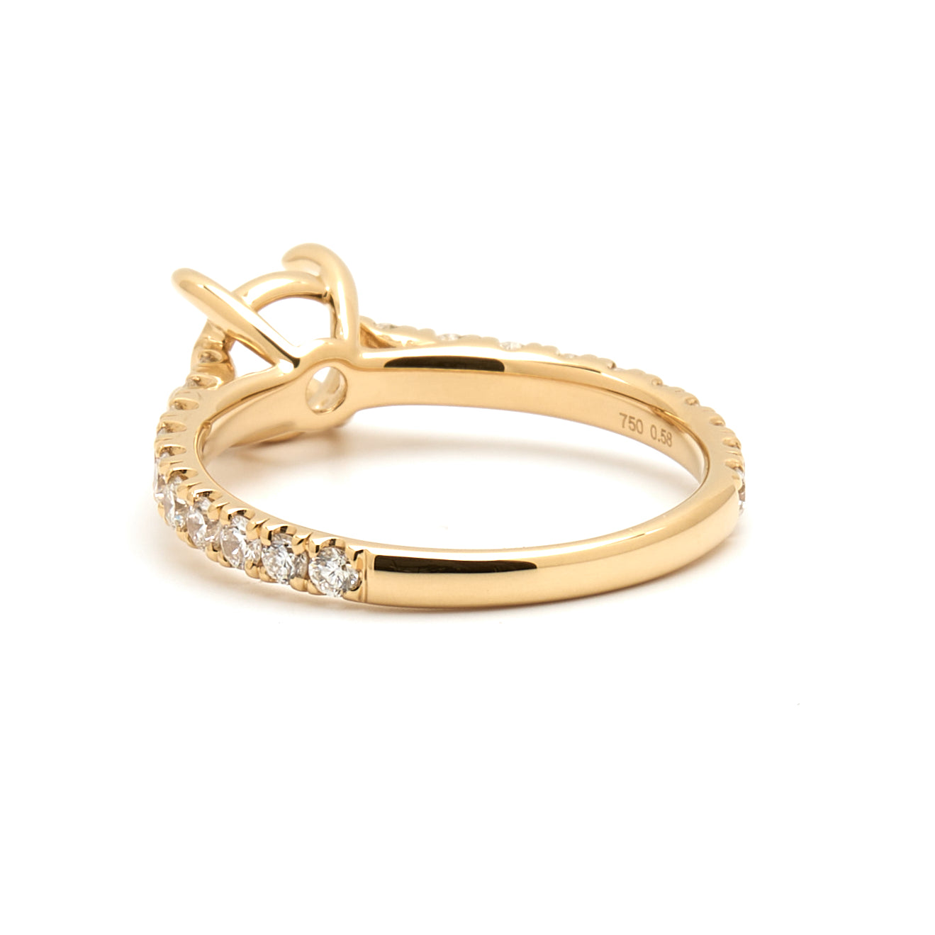 18K Gold Natural Diamond Elyra Ring Mount RM1492 t.c.w. 0.58ct