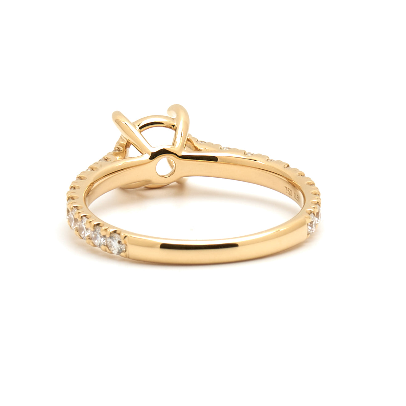 18K Gold Natural Diamond Elyra Ring Mount RM1492 t.c.w. 0.58ct