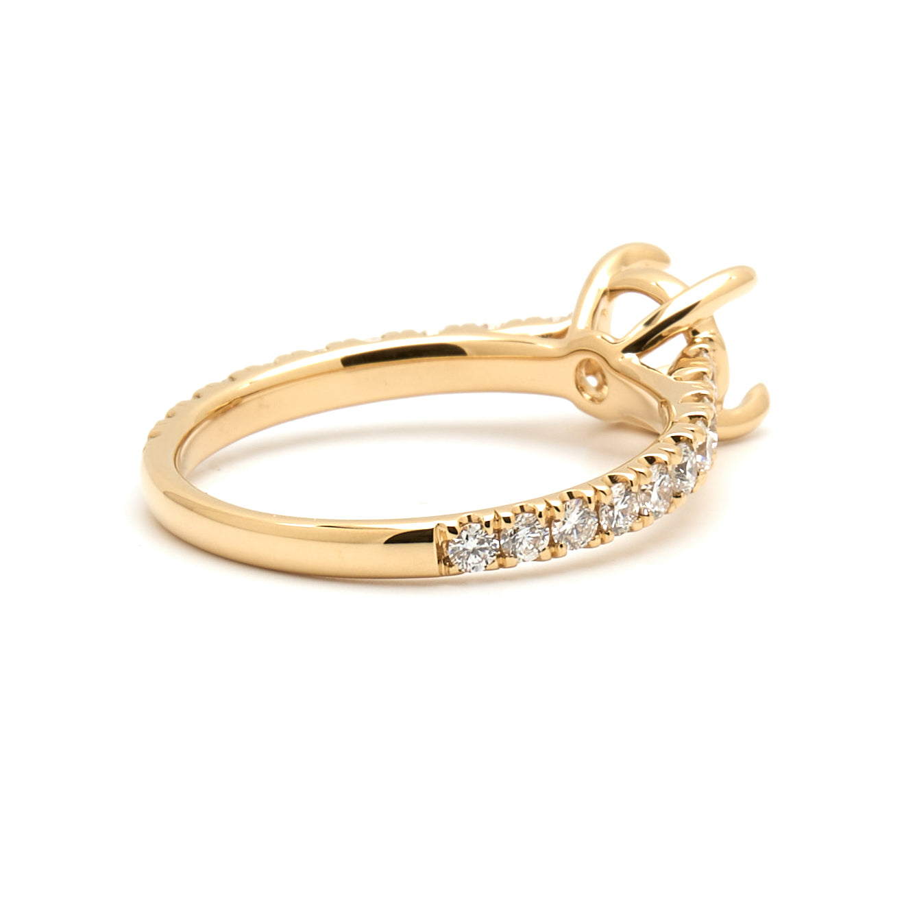 18K Gold Natural Diamond Elyra Ring Mount RM1492 t.c.w. 0.58ct