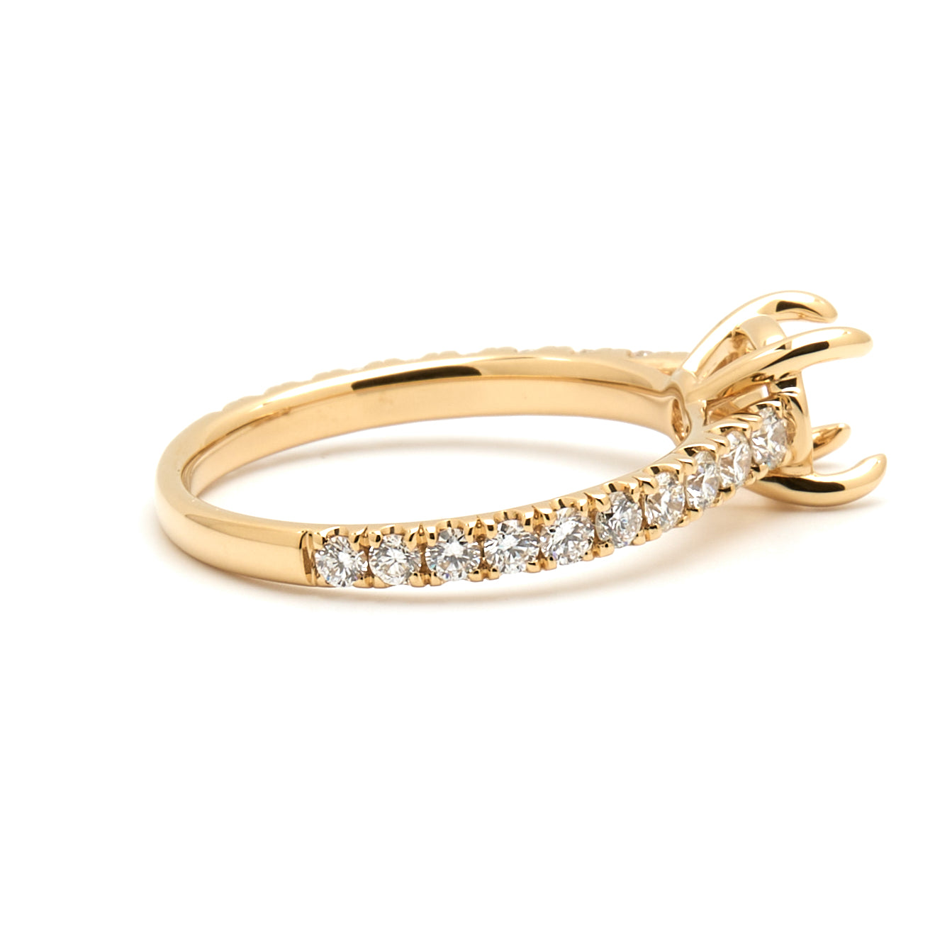 18K Gold Natural Diamond Elyra Ring Mount RM1492 t.c.w. 0.58ct