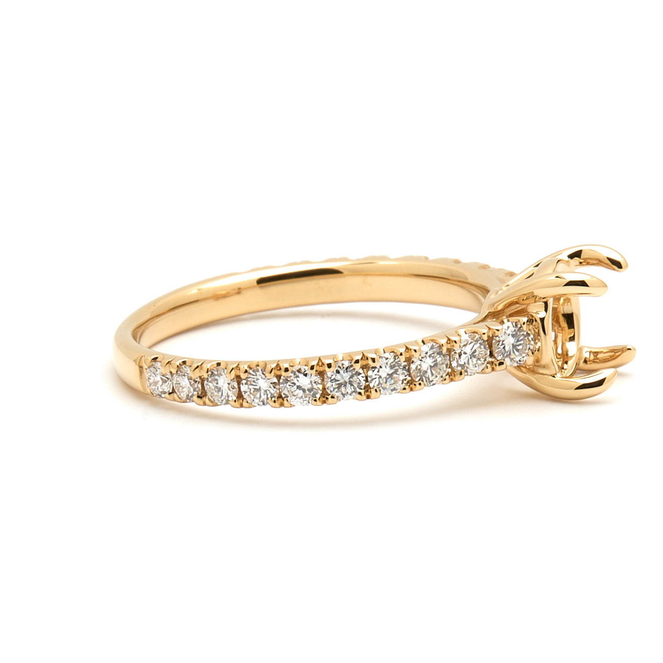 18K Gold Natural Diamond Elyra Ring Mount RM1492 t.c.w. 0.58ct