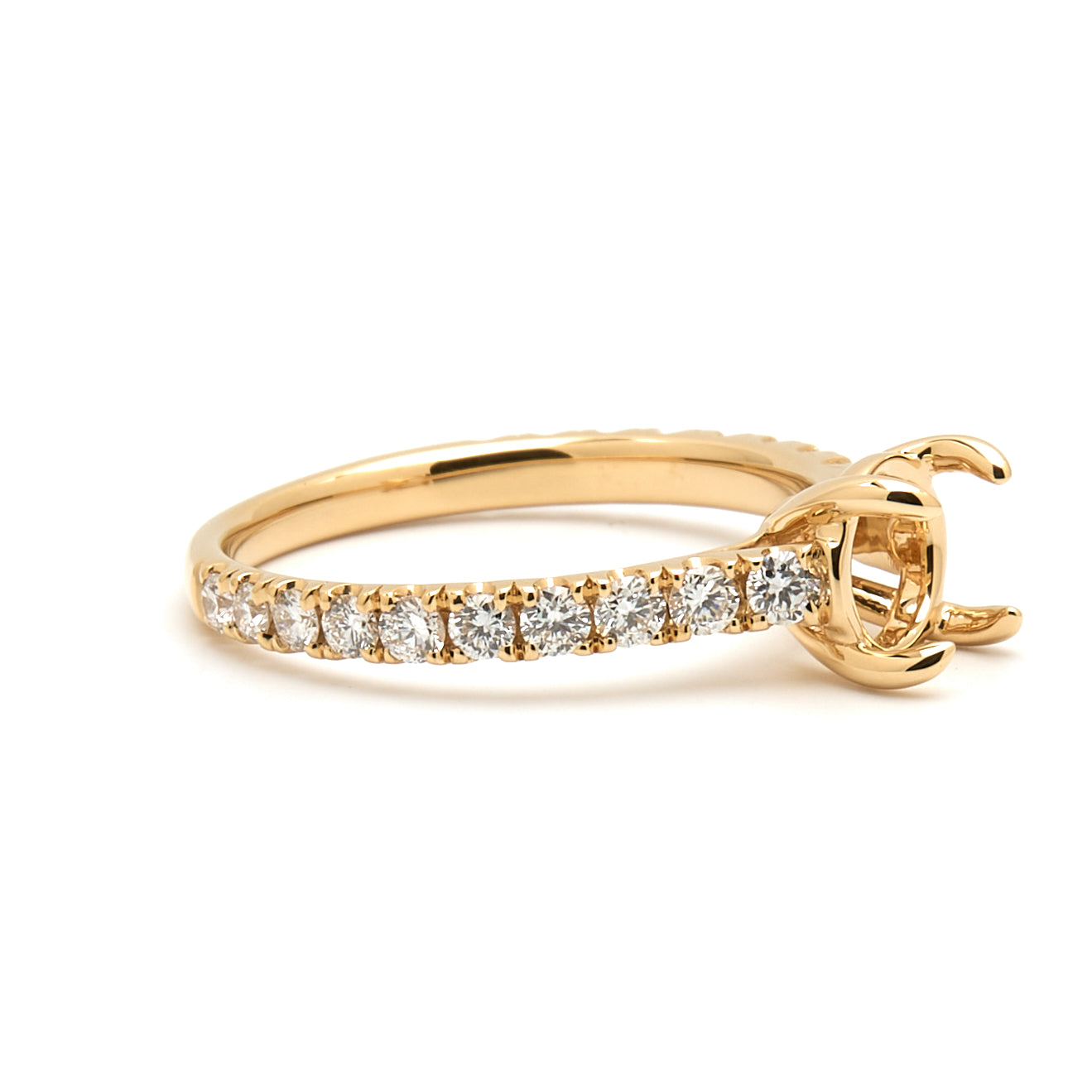 18K Gold Natural Diamond Elyra Ring Mount RM1492 t.c.w. 0.58ct
