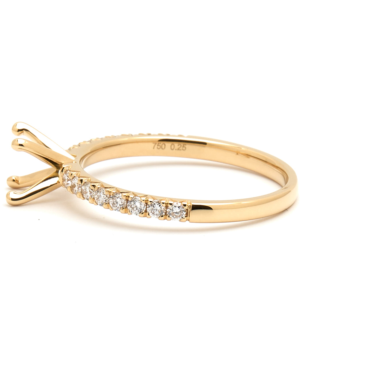 18K Gold Natural Diamond Alina ring mount RM1498 t.c.w. 0.25ct