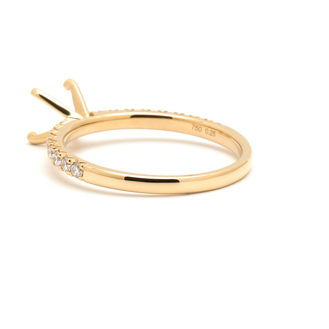 18K Gold Natural Diamond Alina ring mount RM1498 t.c.w. 0.25ct
