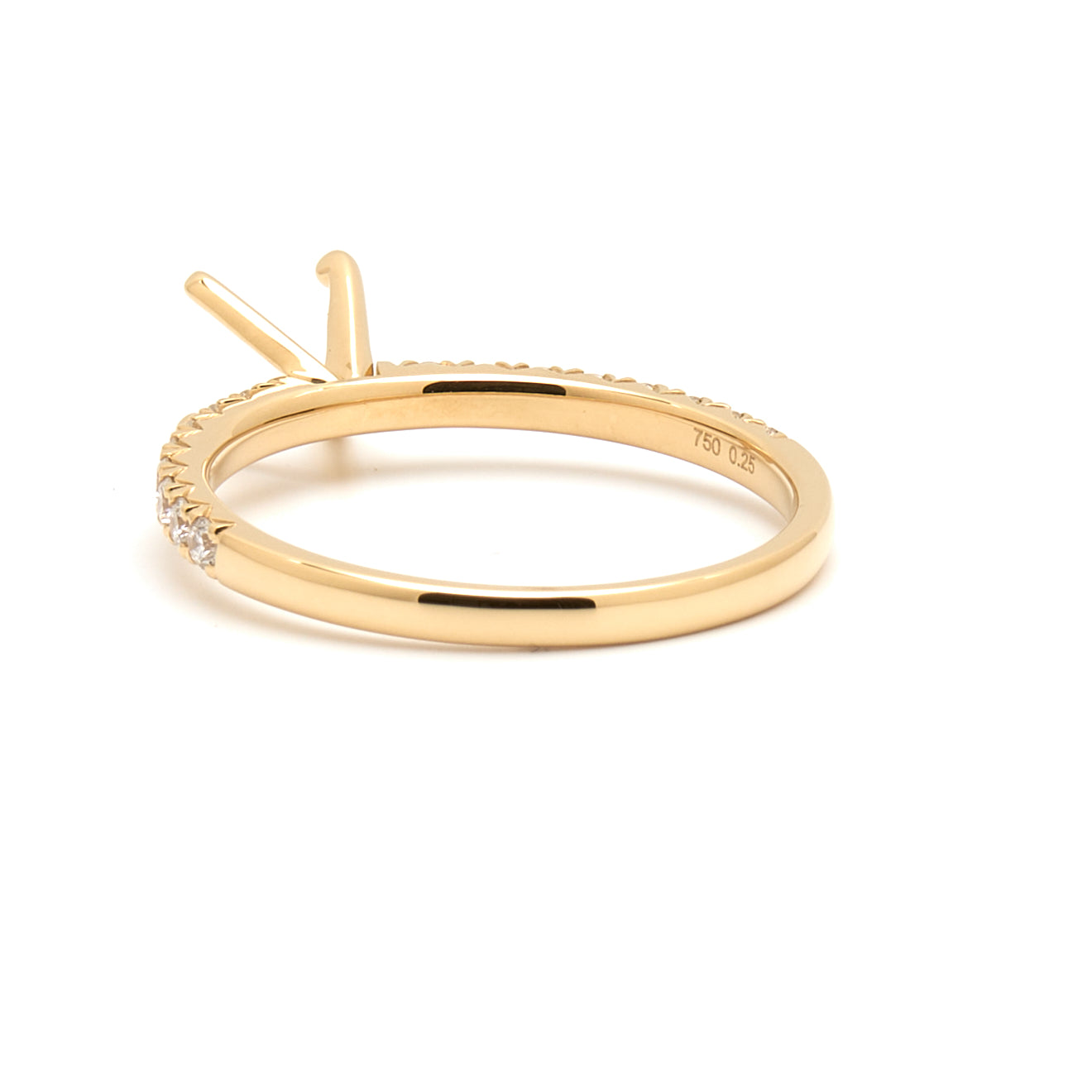 18K Gold Natural Diamond Alina ring mount RM1498 t.c.w. 0.25ct