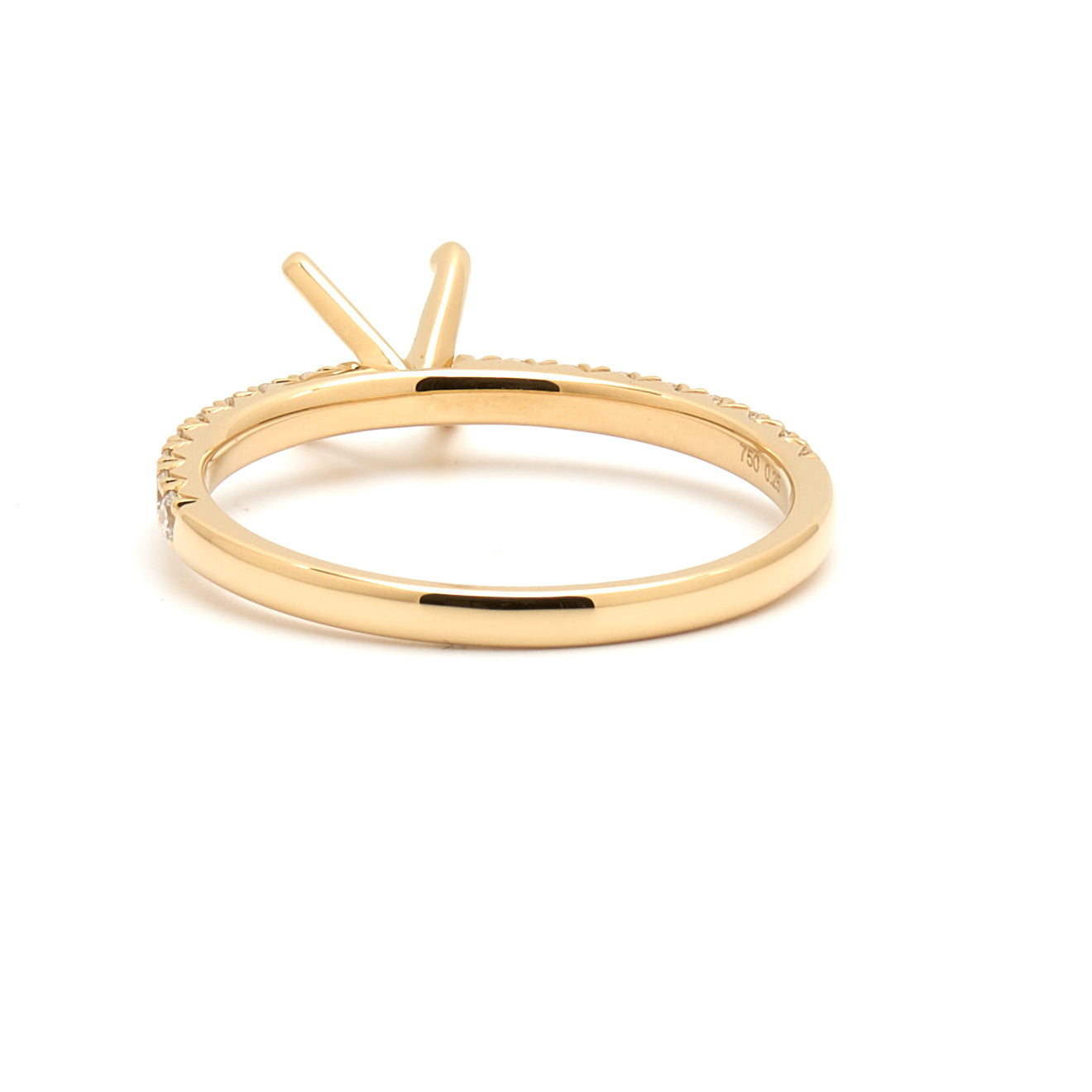 18K Gold Natural Diamond Alina ring mount RM1498 t.c.w. 0.25ct