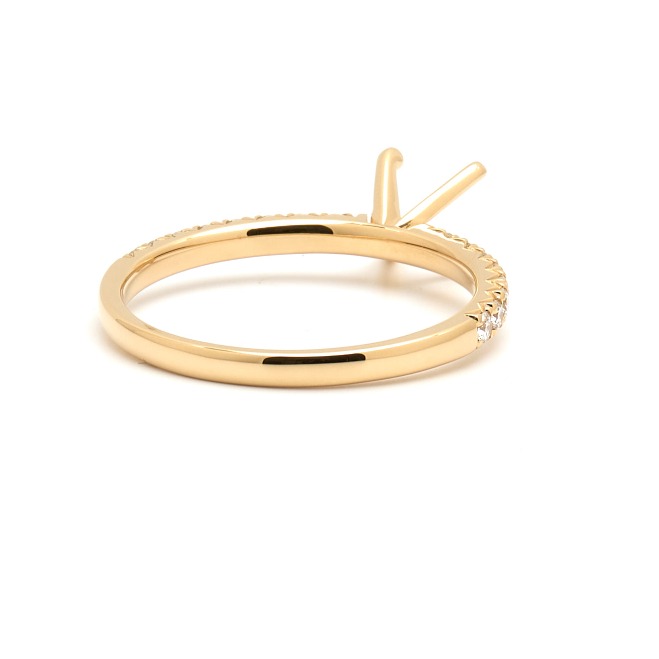 18K Gold Natural Diamond Alina ring mount RM1498 t.c.w. 0.25ct