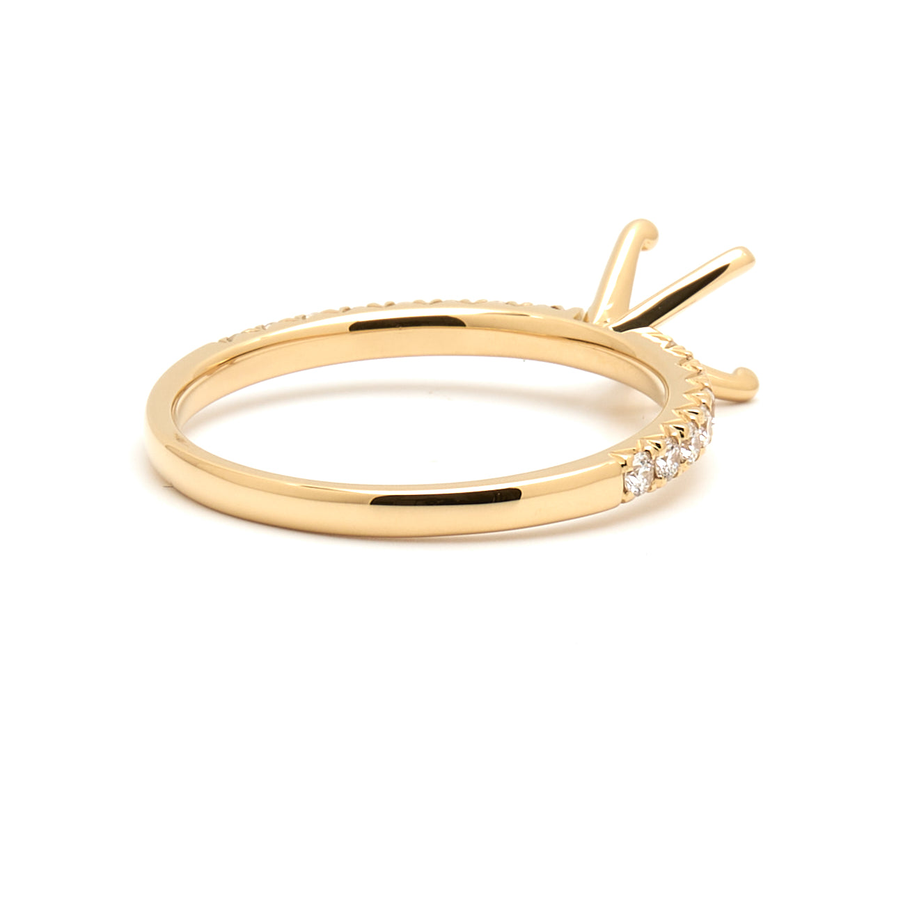 18K Gold Natural Diamond Alina ring mount RM1498 t.c.w. 0.25ct