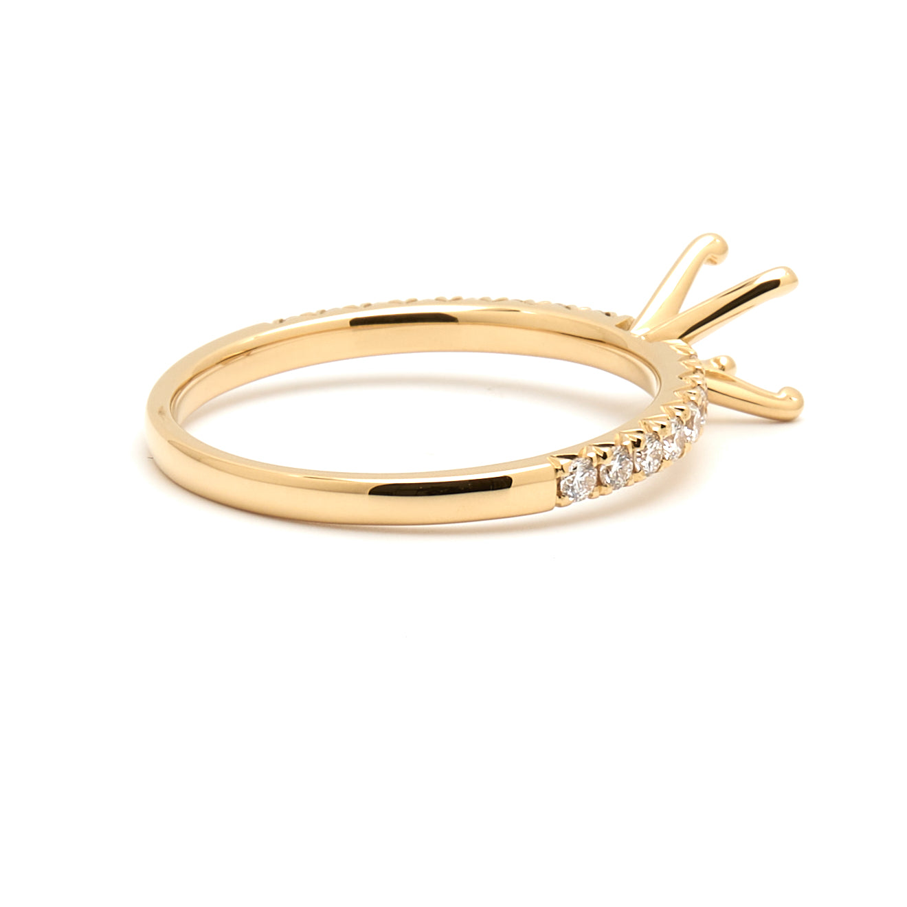 18K Gold Natural Diamond Alina ring mount RM1498 t.c.w. 0.25ct