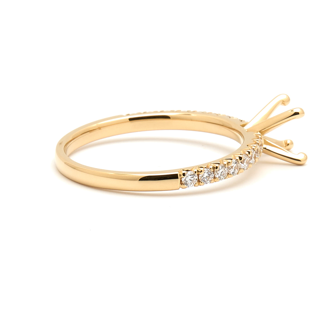 18K Gold Natural Diamond Alina ring mount RM1498 t.c.w. 0.25ct