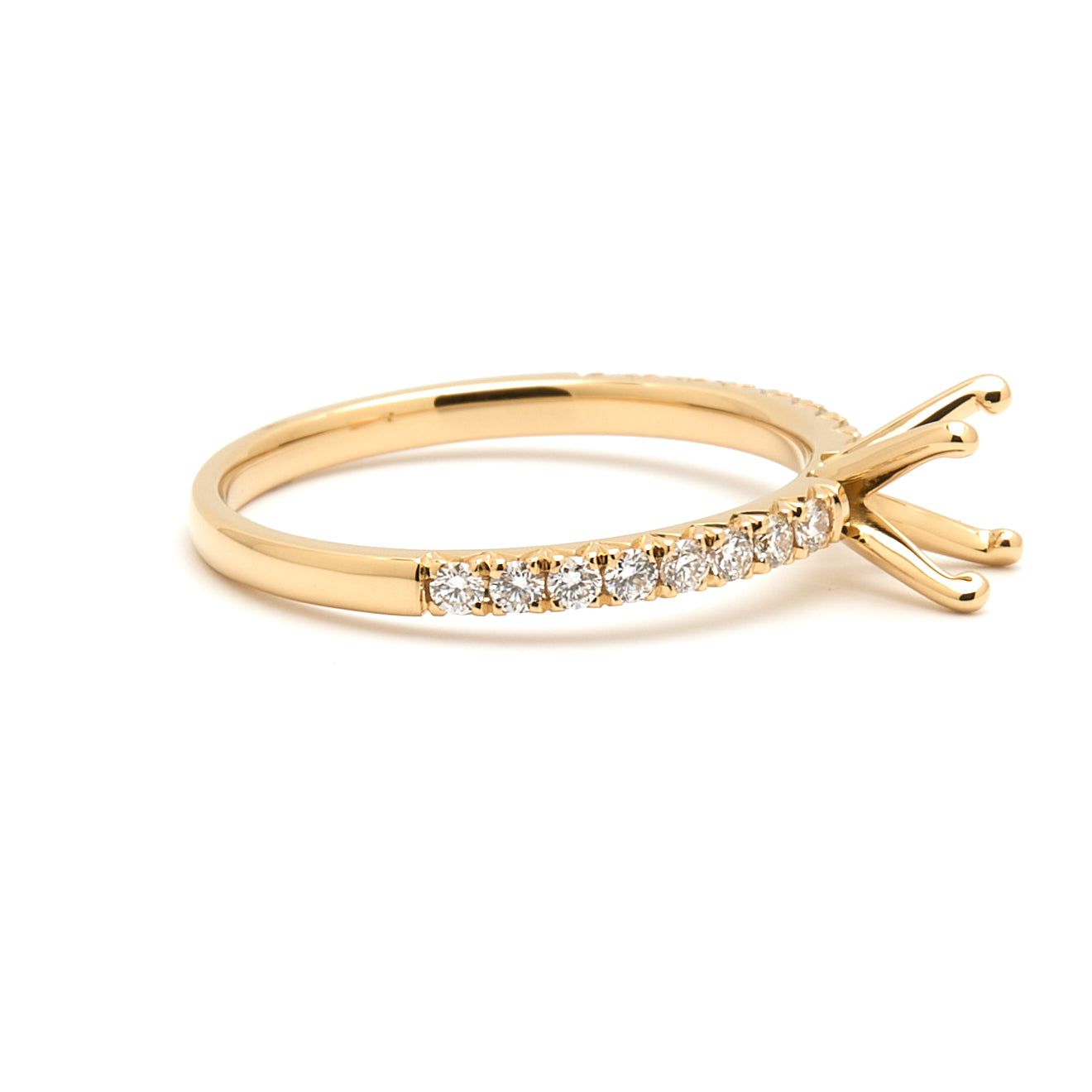 18K Gold Natural Diamond Alina ring mount RM1498 t.c.w. 0.25ct