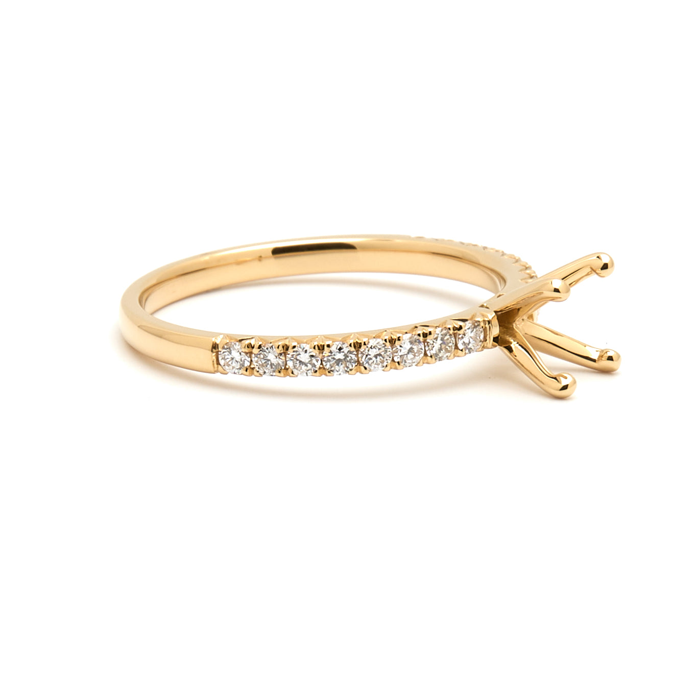 18K Gold Natural Diamond Alina ring mount RM1498 t.c.w. 0.25ct