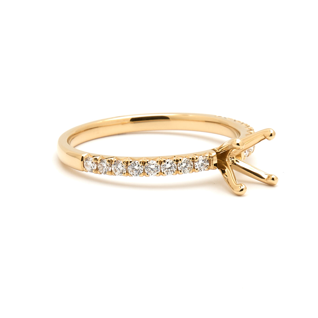 18K Gold Natural Diamond Alina ring mount RM1498 t.c.w. 0.25ct