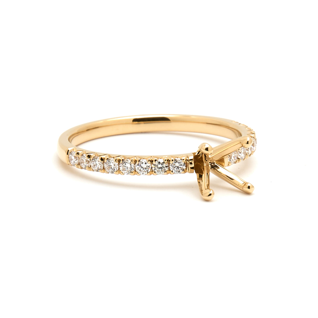 18K Gold Natural Diamond Alina ring mount RM1498 t.c.w. 0.25ct
