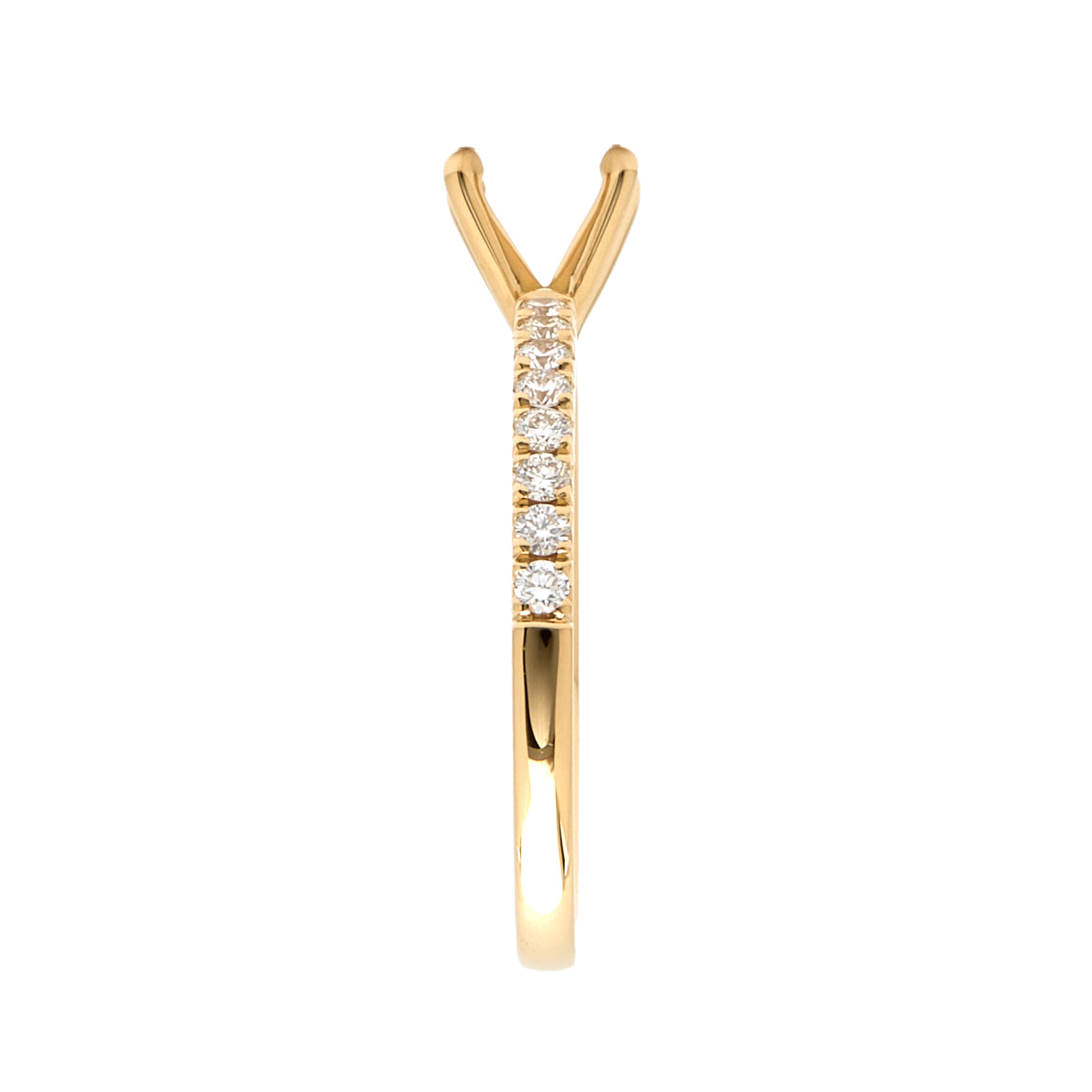18K Gold Natural Diamond Alina ring mount RM1498 t.c.w. 0.25ct
