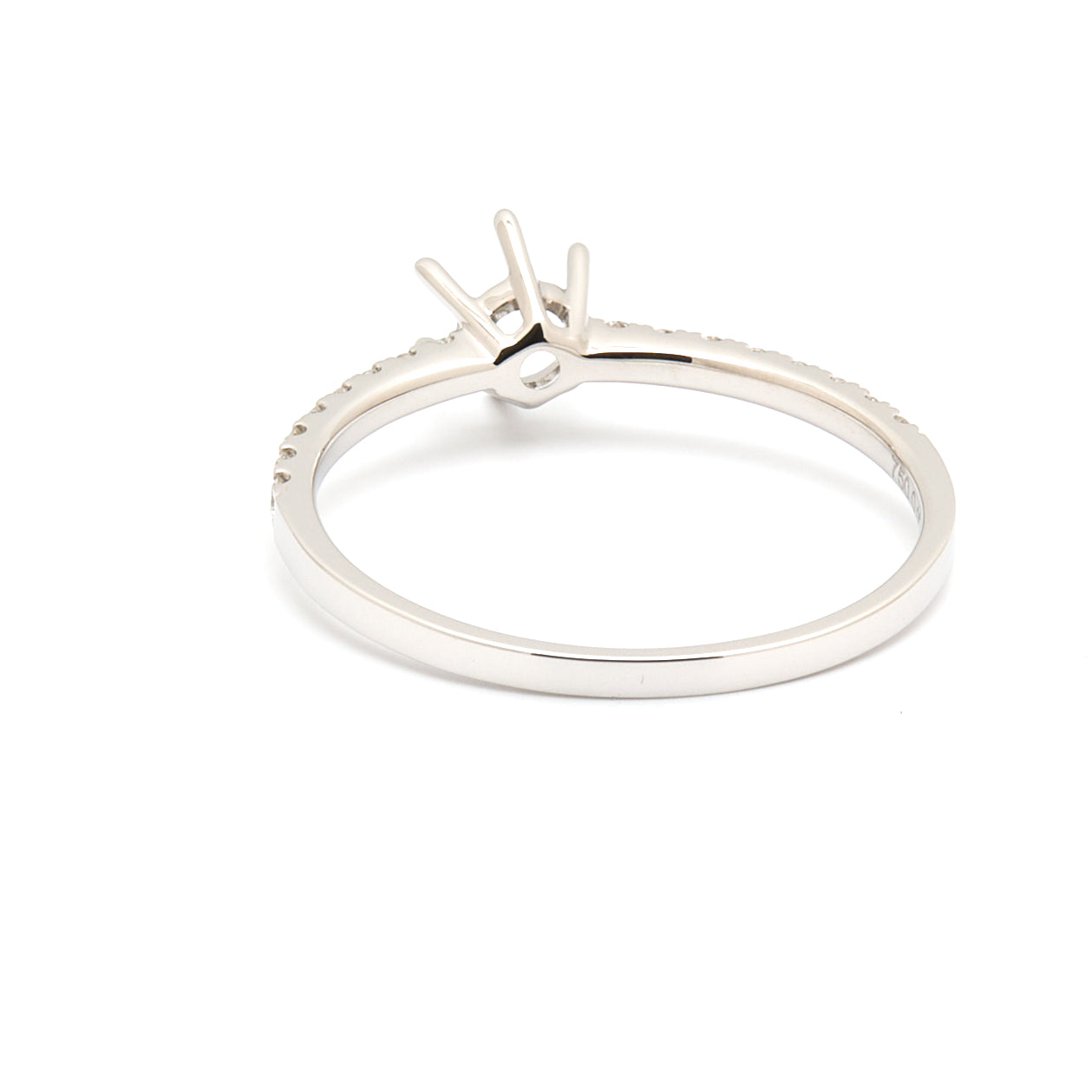 18K Gold Natural Diamond Luna Whisper ring mount MR008 RM1502 0.15ct - FABER JEWELS