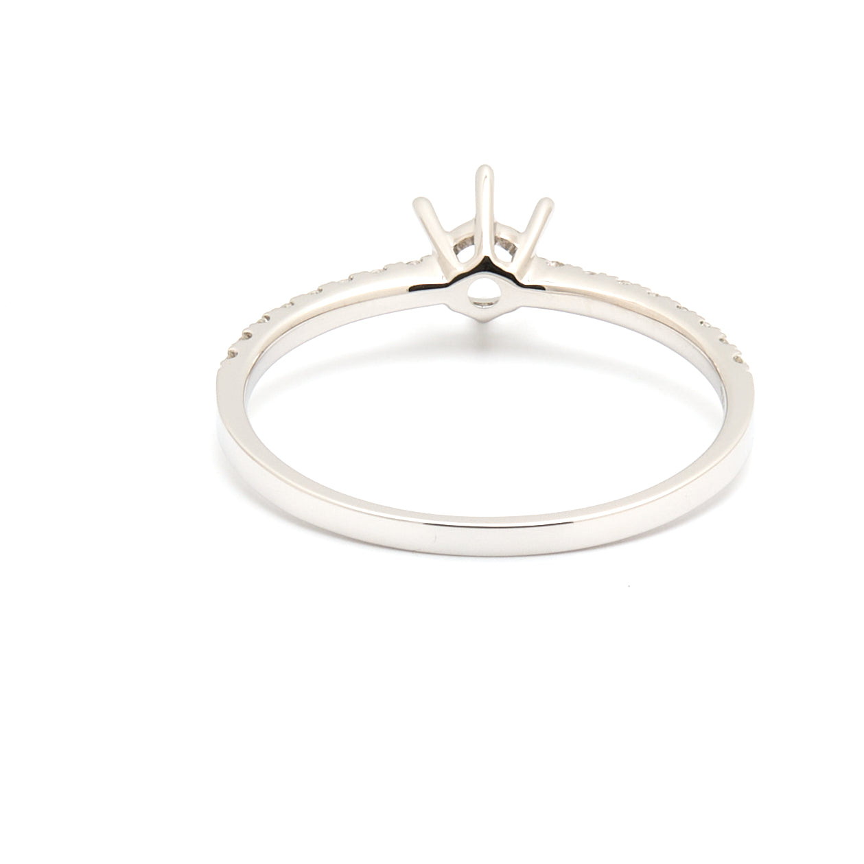 18K Gold Natural Diamond Luna Whisper ring mount MR008 RM1502 0.15ct - FABER JEWELS