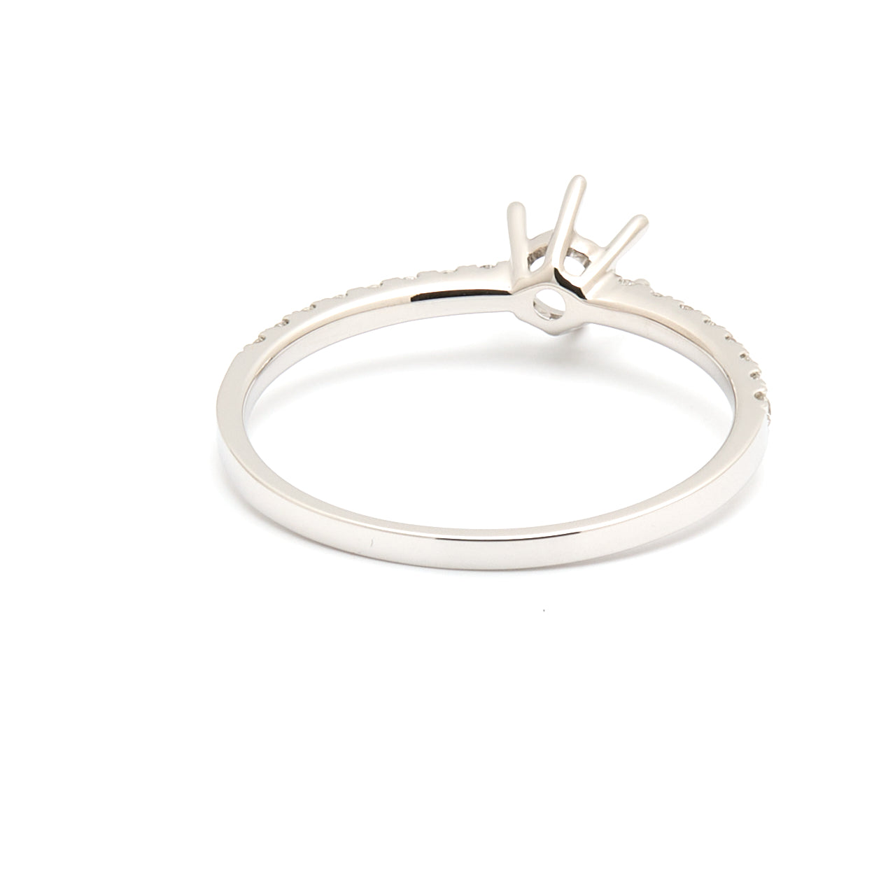 18K Gold Natural Diamond Luna Whisper ring mount MR008 RM1502 0.15ct - FABER JEWELS