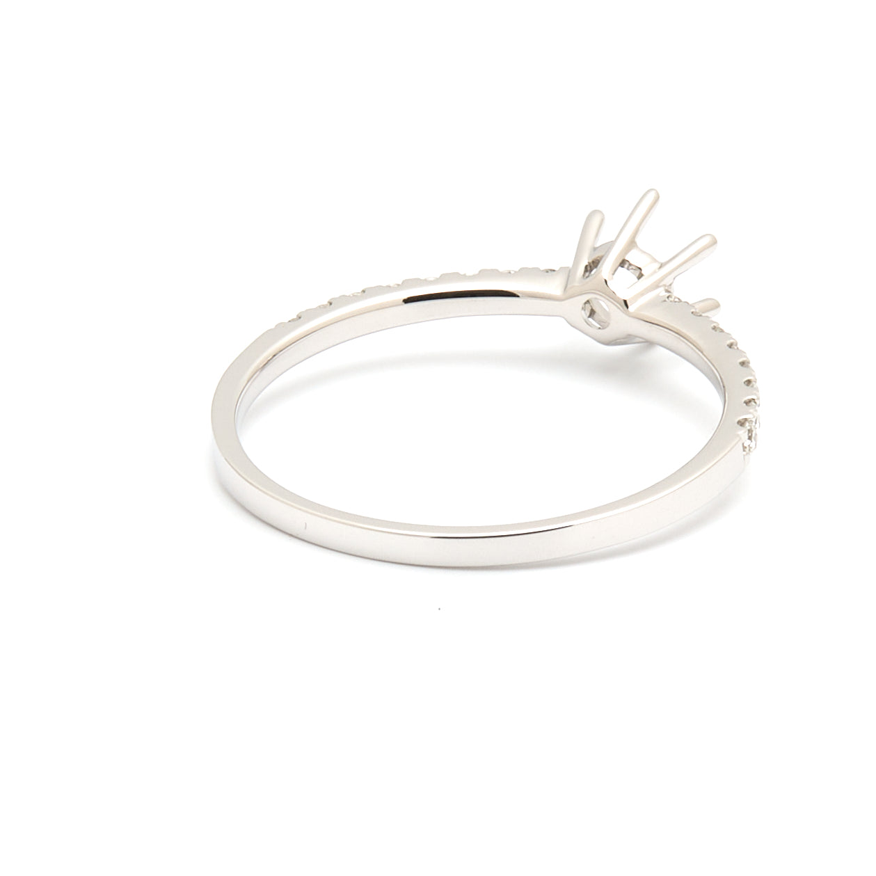 18K Gold Natural Diamond Luna Whisper ring mount MR008 RM1502 0.15ct - FABER JEWELS