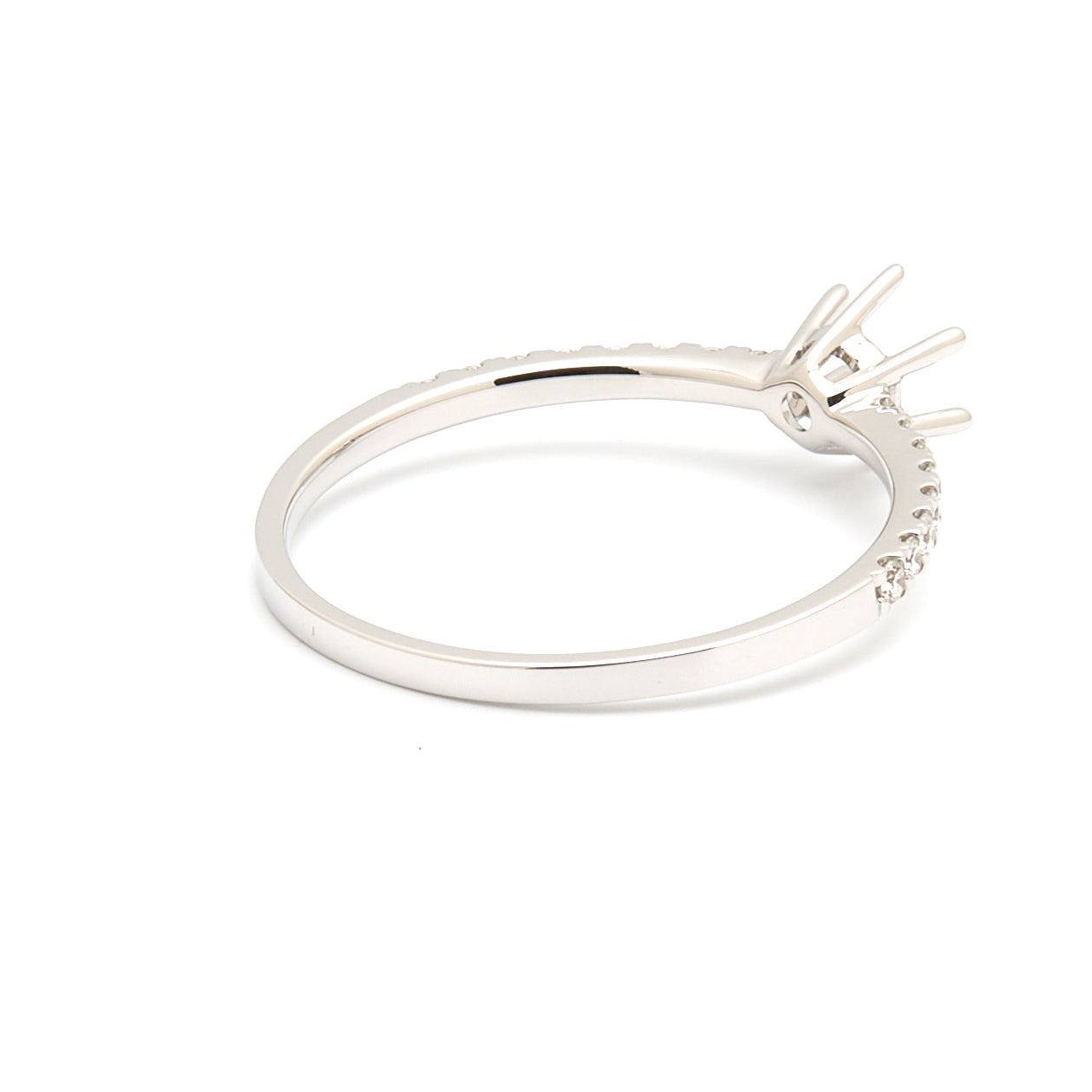 18K Gold Natural Diamond Luna Whisper ring mount MR008 RM1502 0.15ct - FABER JEWELS