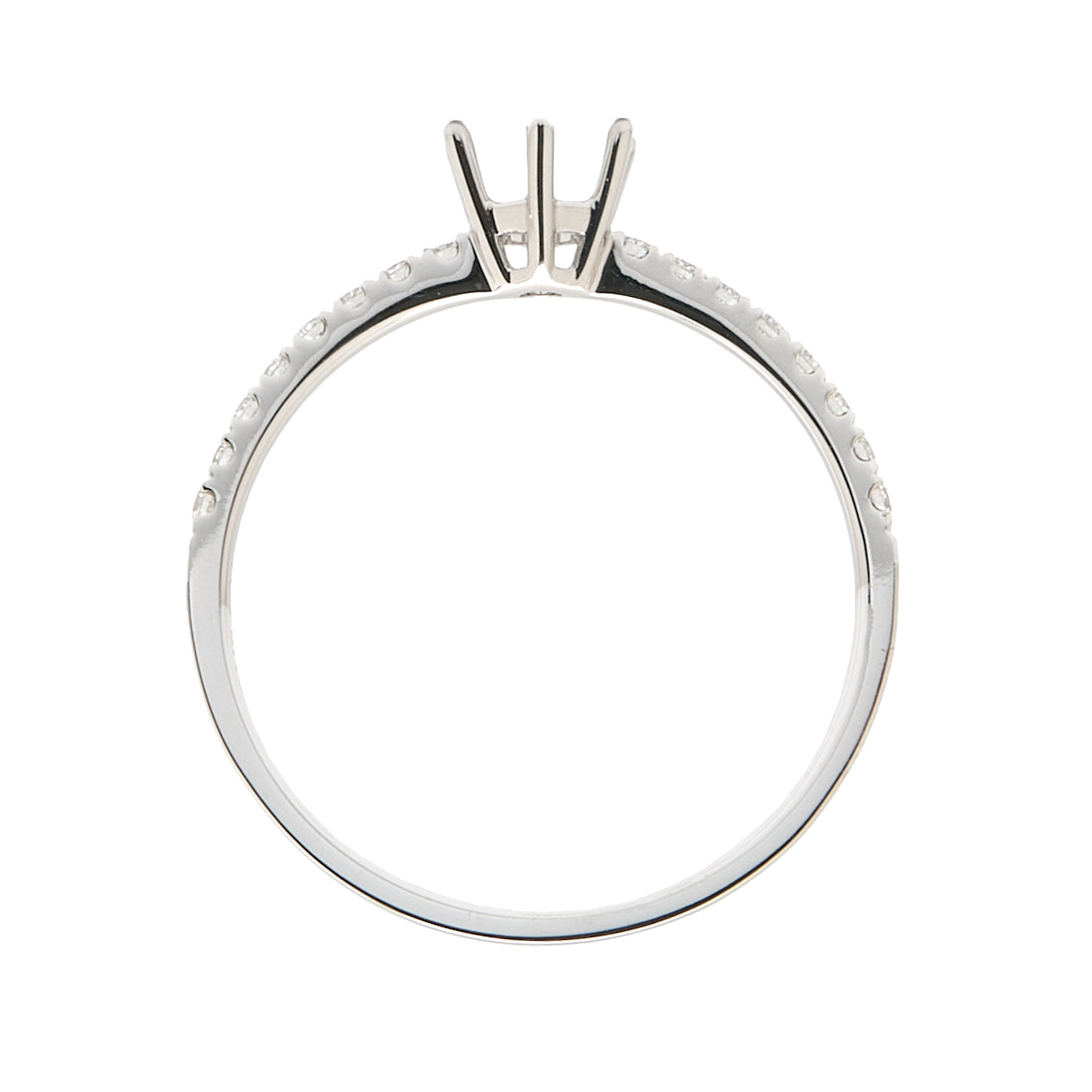 18K Gold Natural Diamond Luna Whisper ring mount RM1502 0.15ct