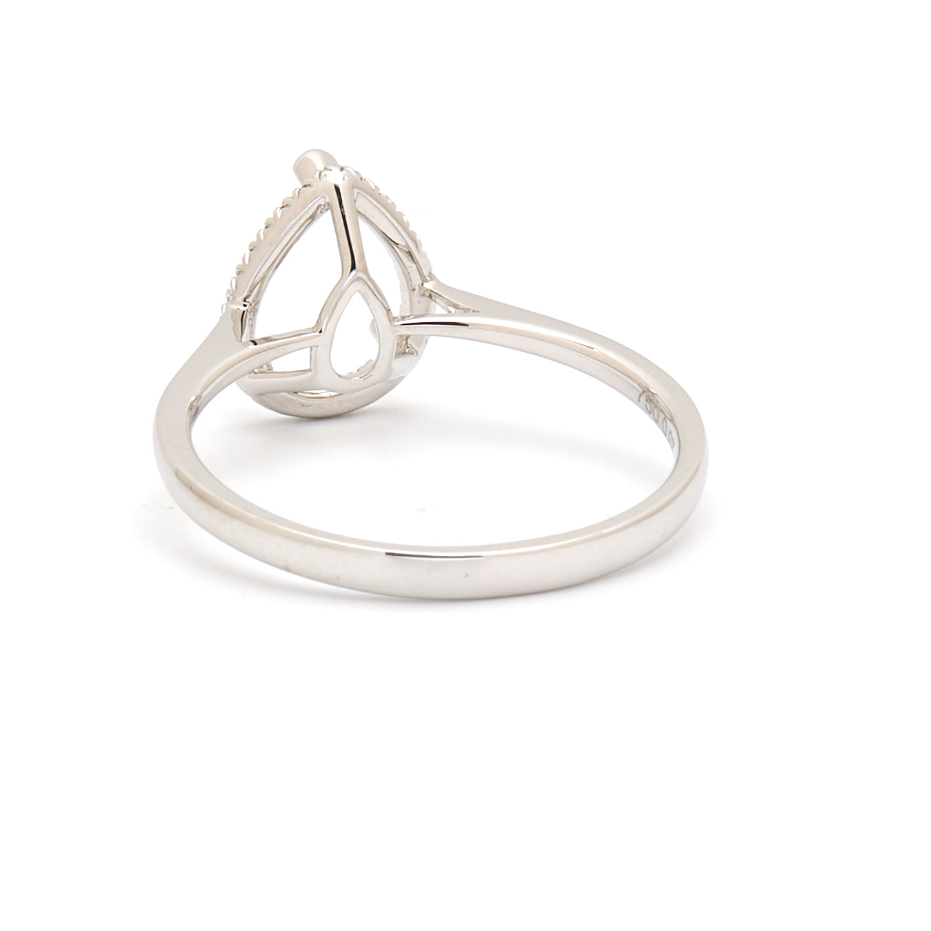 18K Gold Natural Diamond Lisse Halo Ring Mount MR015 - RM5536 - FABER JEWELS