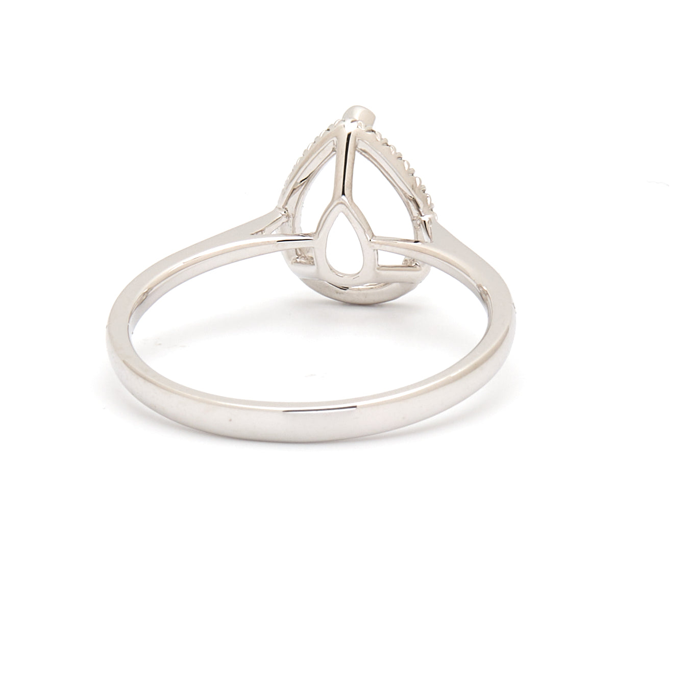 18K Gold Natural Diamond Lisse Halo Ring Mount MR015 - RM5536 - FABER JEWELS
