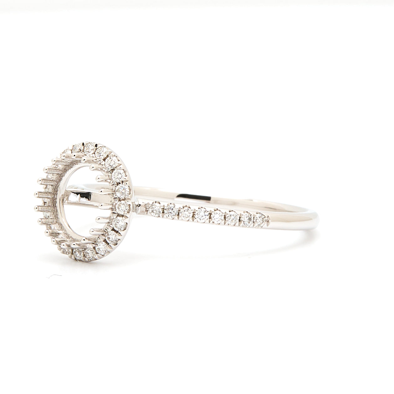 18K Gold Natural Diamond Nova Ring Mount MR016 - RM5014 - FABER JEWELS