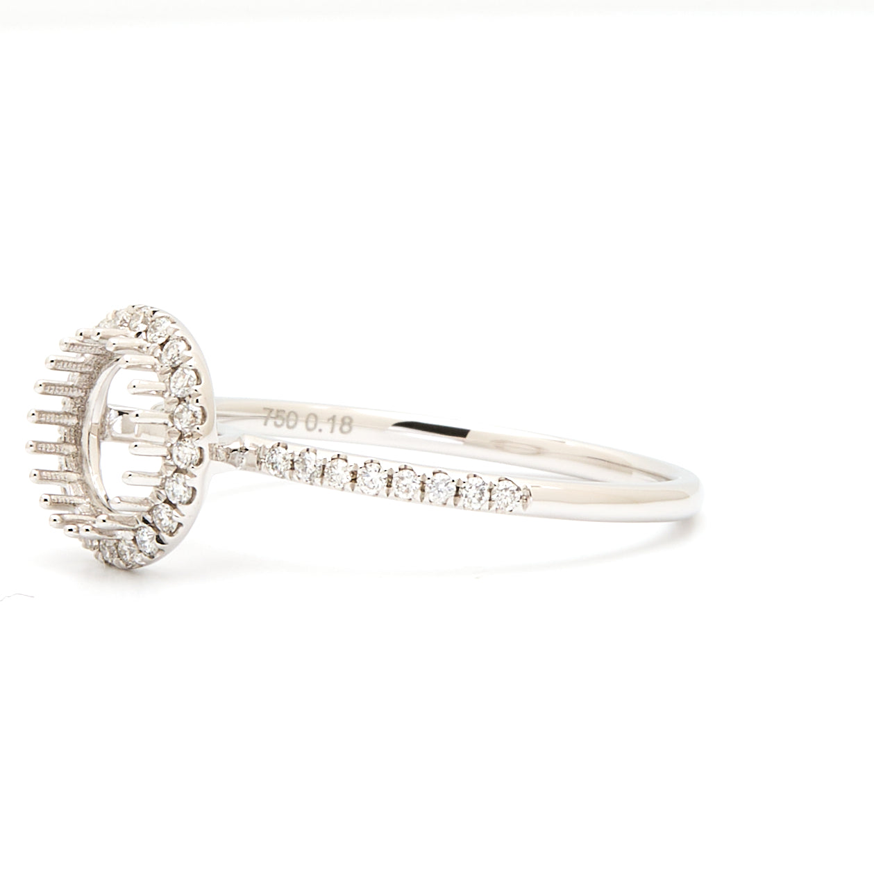 18K Gold Natural Diamond Nova Ring Mount MR016 - RM5014 - FABER JEWELS