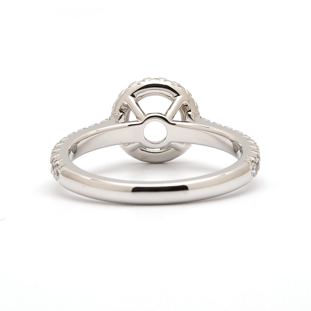 18K Gold Natural Diamond Lunaria Ring Mount MR017 - RM5079 - FABER JEWELS