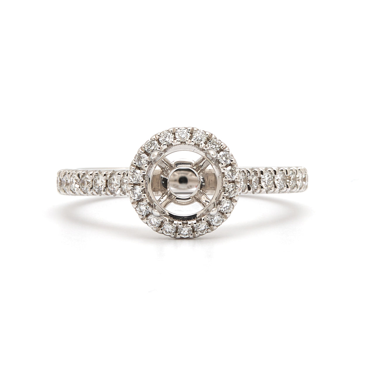 18K Gold Natural Diamond Lunaria Ring Mount MR017 - RM5079 - FABER JEWELS