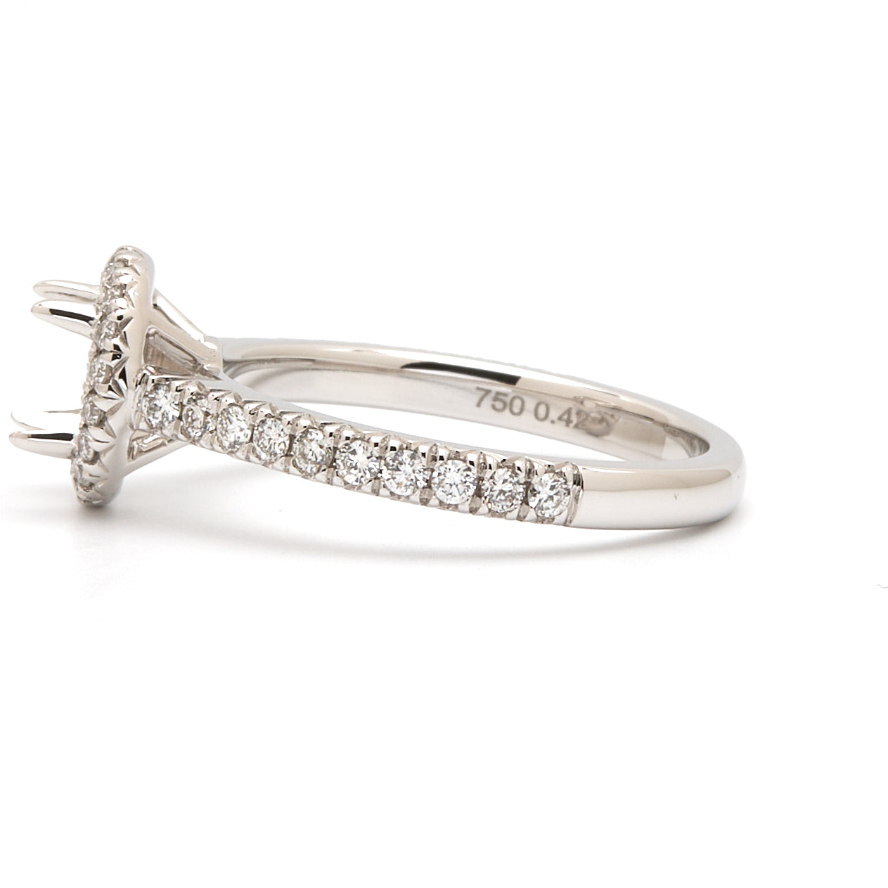 18K Gold Natural Diamond Lunaria Ring Mount MR017 - RM5079 - FABER JEWELS