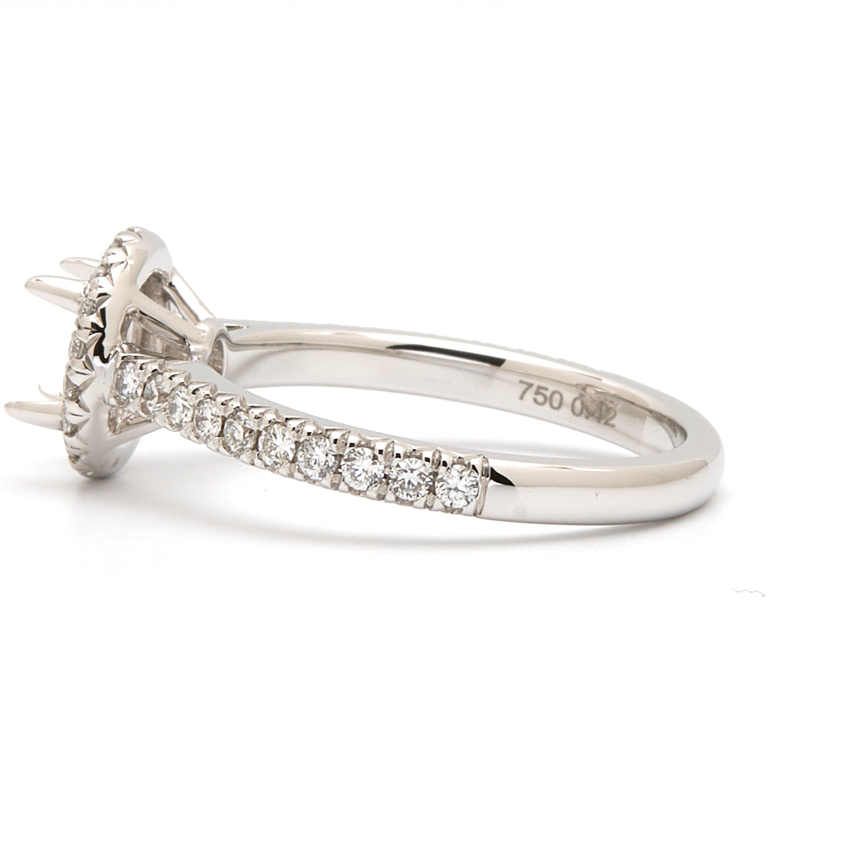 18K Gold Natural Diamond Lunaria Ring Mount MR017 - RM5079 - FABER JEWELS
