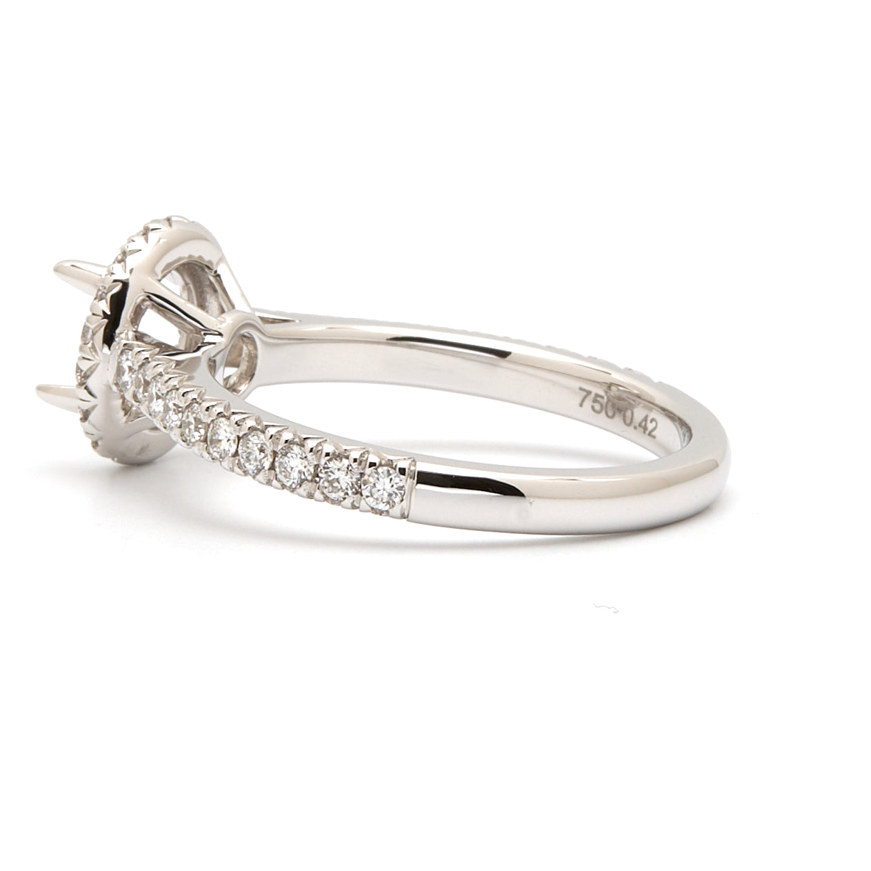 18K Gold Natural Diamond Lunaria Ring Mount MR017 - RM5079 - FABER JEWELS