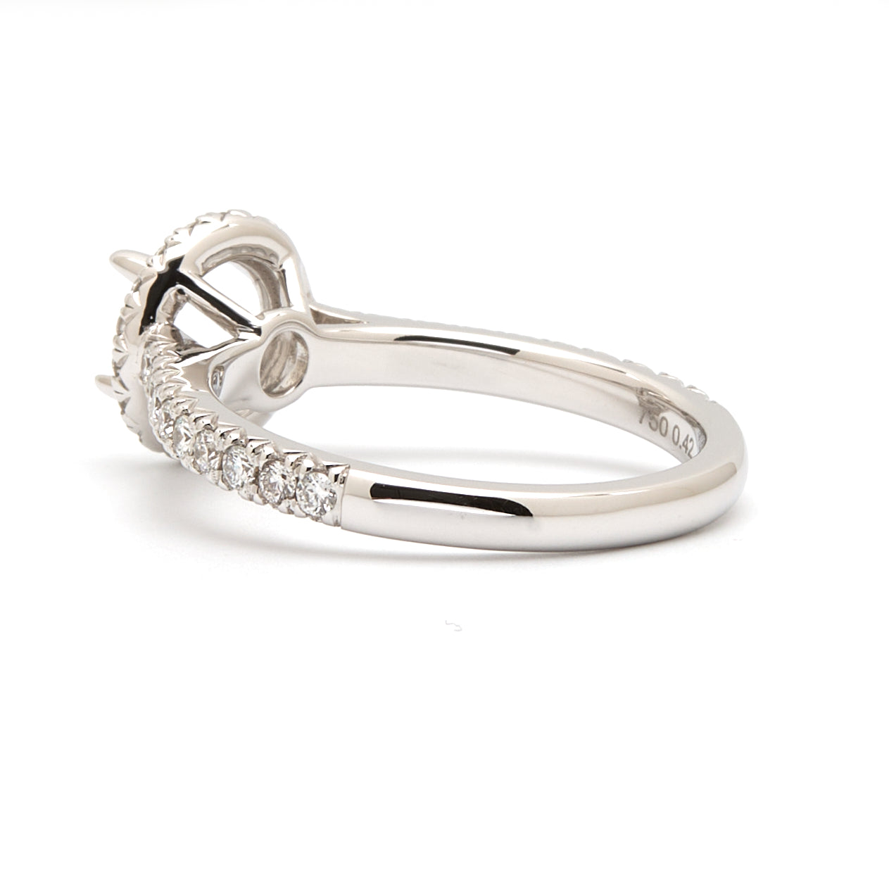 18K Gold Natural Diamond Lunaria Ring Mount MR017 - RM5079 - FABER JEWELS