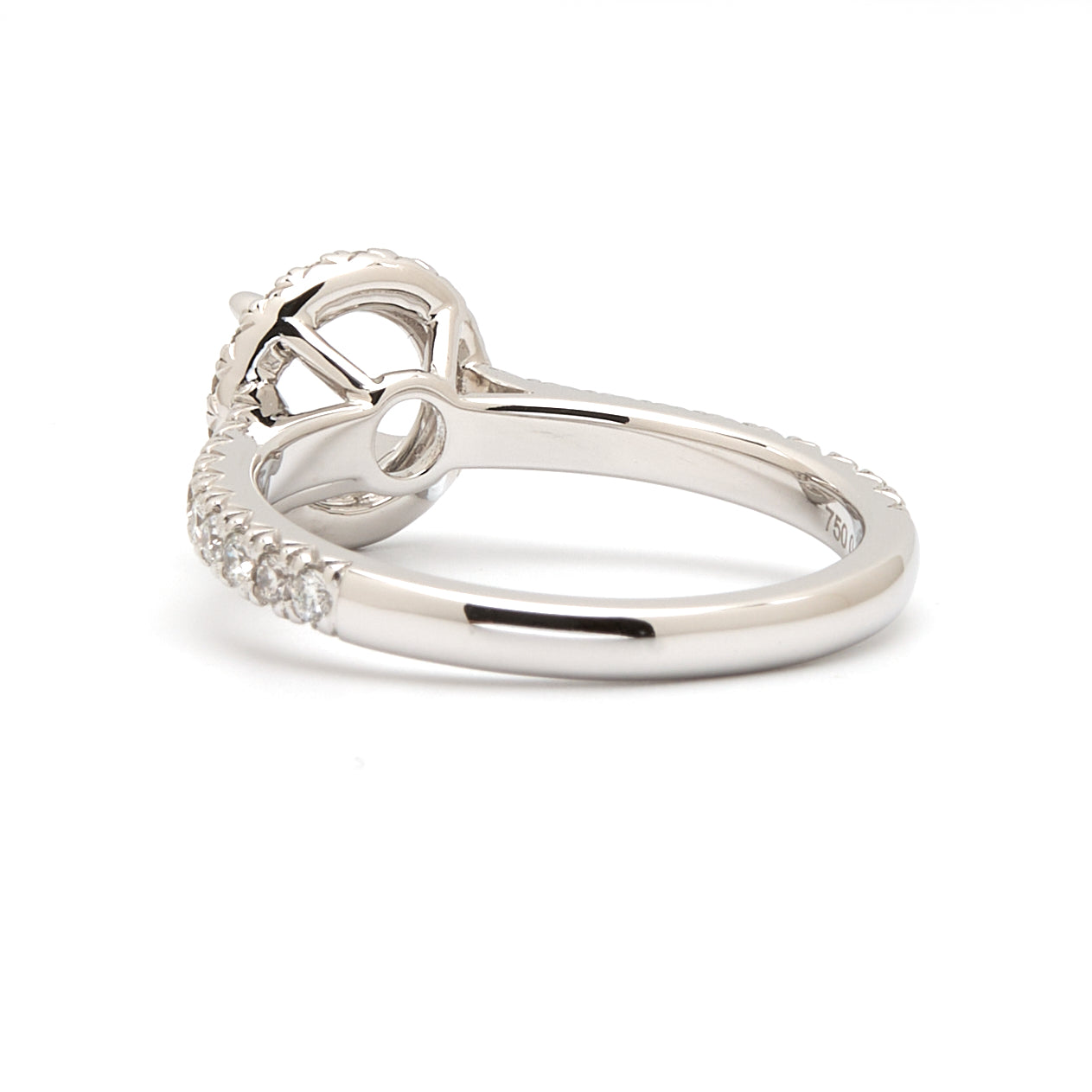 18K Gold Natural Diamond Lunaria Ring Mount MR017 - RM5079 - FABER JEWELS