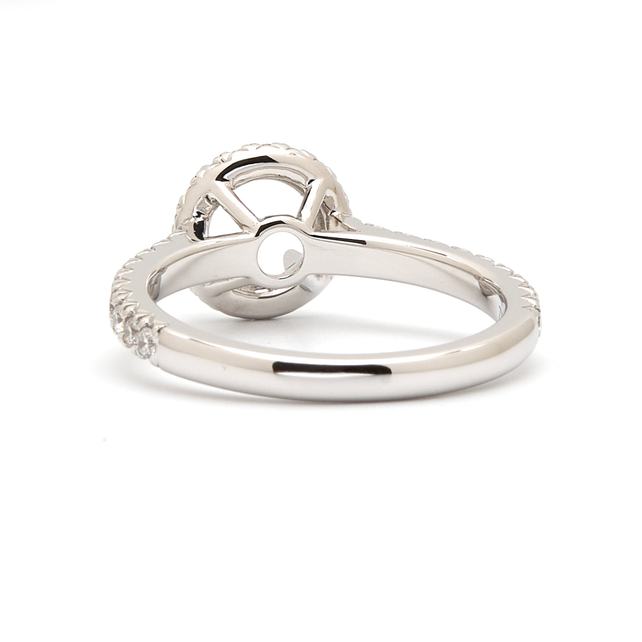 18K Gold Natural Diamond Lunaria Ring Mount MR017 - RM5079 - FABER JEWELS