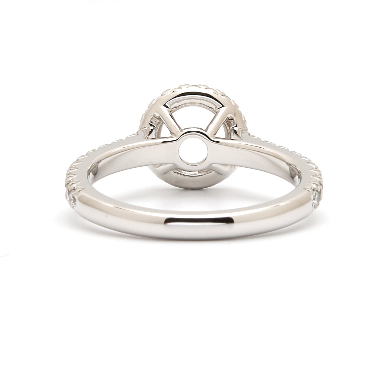 18K Gold Natural Diamond Lunaria Ring Mount MR017 - RM5079 - FABER JEWELS